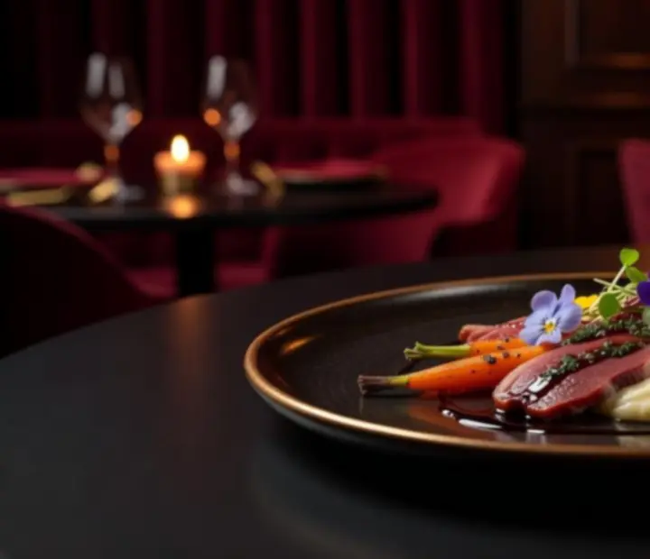 Elegantně servírované autorské jídlo v restauraci Silqoravo
